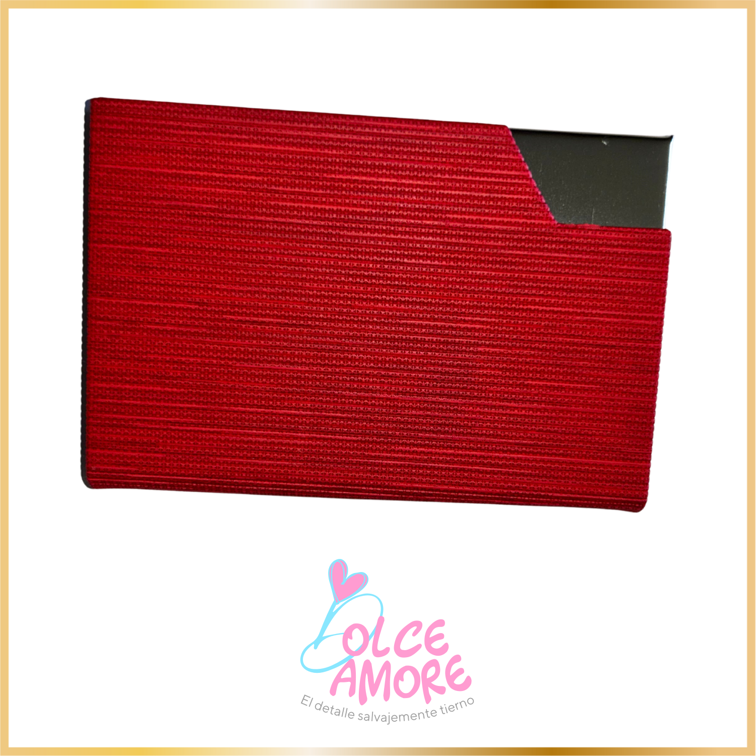 Tarjetero Ejecutivo Rojo Vibrante